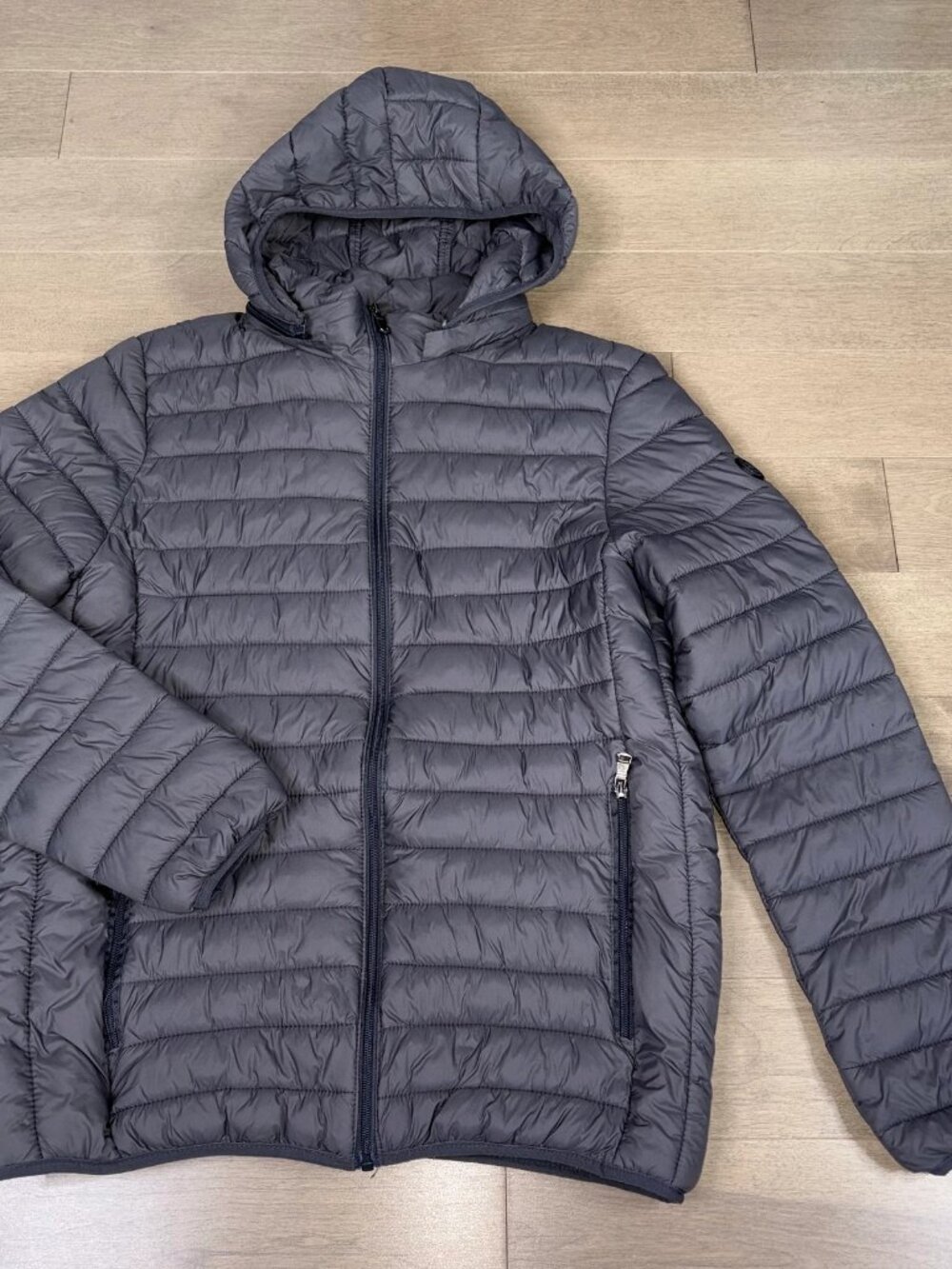 OCK men's hooded puffer coat large